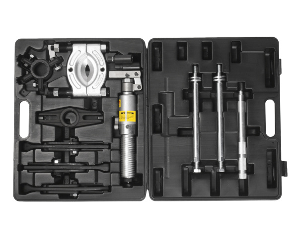 Съемник гидравлический JTC PM420 (4 т, длина 185/250, ширина 75/55-255/110, поршень 60 мм, масса 11 кг в кейсе)