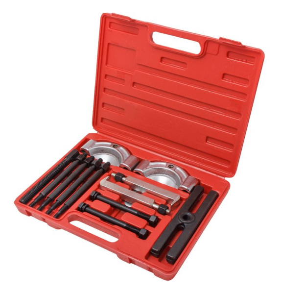 Набор съемников комбинированный (сегментного типа: 50-75мм, двухлапый: 40-115мм) 14пр., в кейсе