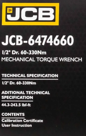 Ключ динамометрический щелчкового типа с быстрой фиксацией 60-330Нм, 1/2''