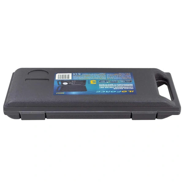 Индикатор компрессии бензинового двигателя Profi (0-21Bar, М14, М18 + жесткий прижимной адаптер-переходник) 3пр., в кейсе