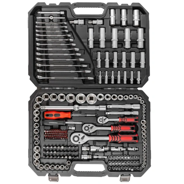 Набор инструментов 218пр. 1/4'',3/8'',1/2''(6гр.)(4-32мм)