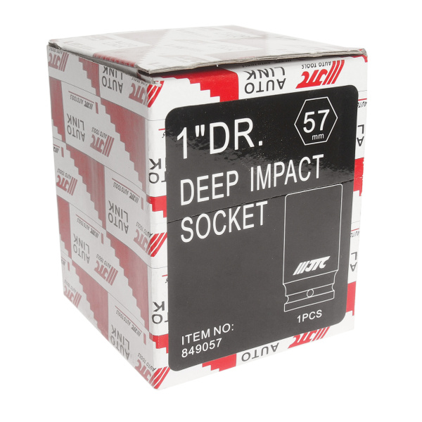 Головка торцевая ударная глубокая JTC 849057 (1", 57 мм, L=100 мм)