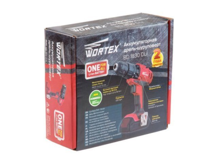 Аккум. ударная дрель-шуруповерт WORTEX BD 1830 DLi в кор.