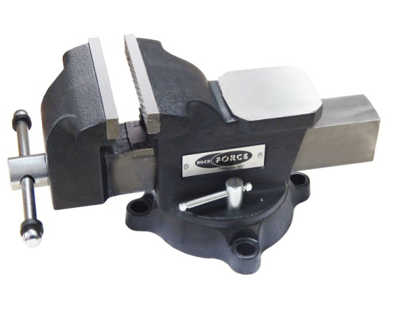 Тиски стальные поворотные с наковальней + захват для труб 8''-200мм,сменные губки