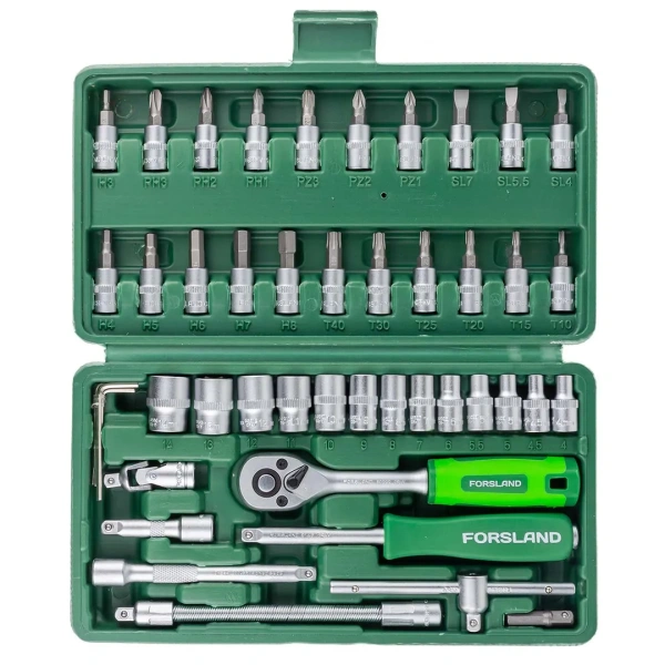 Набор инструментов 46пр.1/4''(6гр.)(4-14мм)