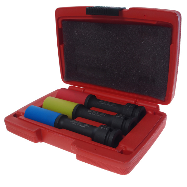 Набор головок ударных для литых дисков JTC 5539 (17-19-21 мм, L=150 мм, 3 предмета в кейсе)