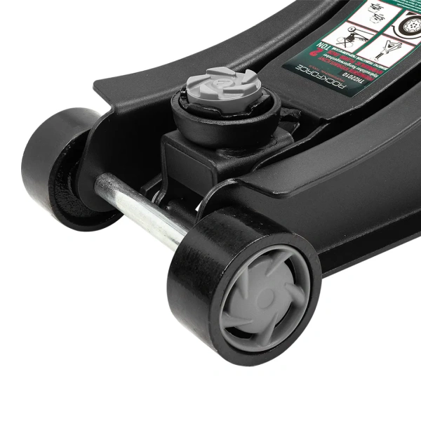 Домкрат подкатной гидравлический 2 т низкопрофильный с резиновой накладкой и лотком 2т (h min 100мм, h max 350мм) в коробке