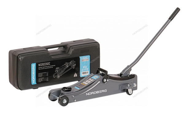 Домкрат подкатной для автолюбителя в кейсе 2 т NORDBERG N32022GEC