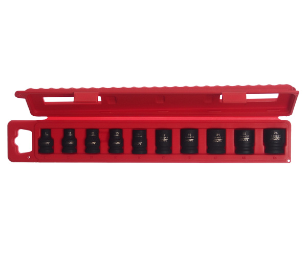 Набор головок для поврежденных болтов и гаек 6-ти гранных JTC 7865 (1/2", 8-24 мм, 10 предметов в кейсе)