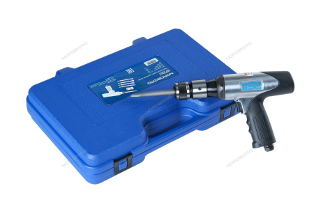 Пневмозубило в кейсе + 5 насадок + быстросъемный адаптер (HA67-KIT) NORDBERG NP5067