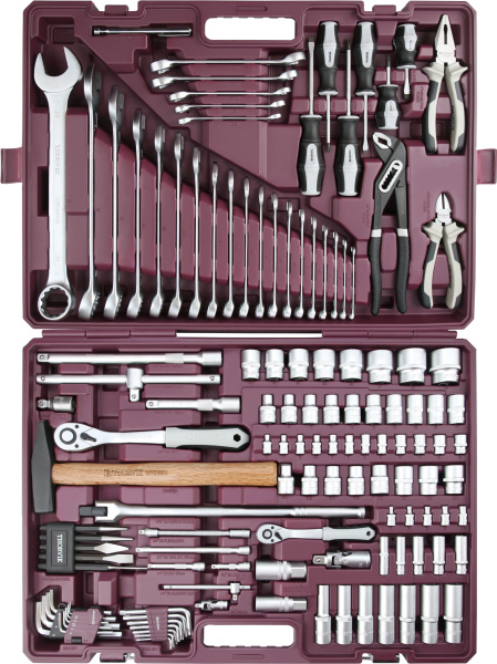 Набор инструмента универсальный Thorvik TS127 (1/4", 1/2"DR, 127 предметов)