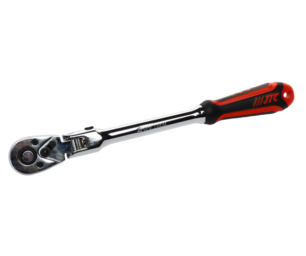 Ключ трещотка шарнирная с резиновой рукояткой JTC 7323A (3/8", 72 зуба, 268 мм)