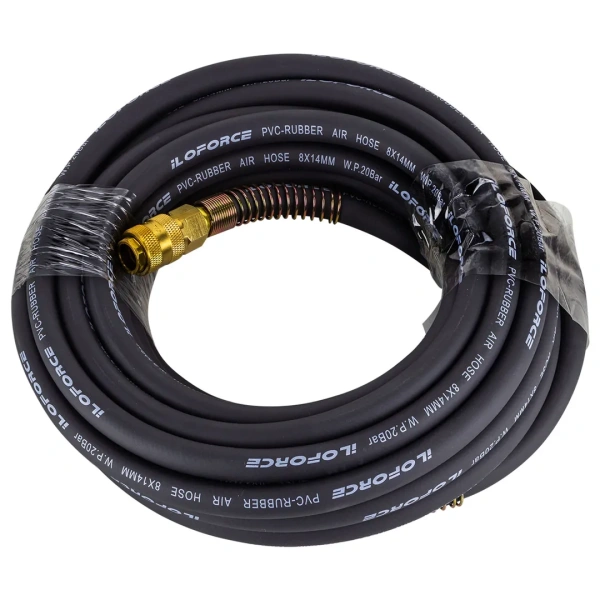 Шланг резиновый воздушный армированный с фитингами 8мм x 14мм x 10м