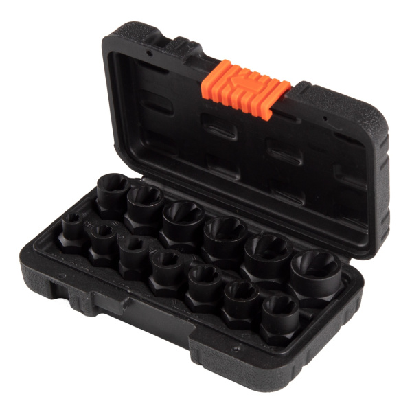 Набор торцевых головок для поврежденных гаек и болтов 1/4"-3/4" кейс 14 предметов AFFIX AF10930014C