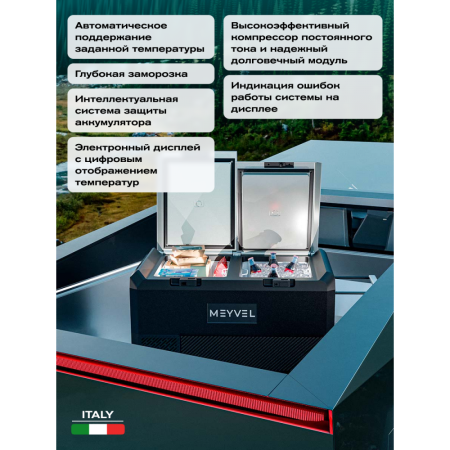 Автомобильный компрессорный холодильник Meyvel AF-PRO75
