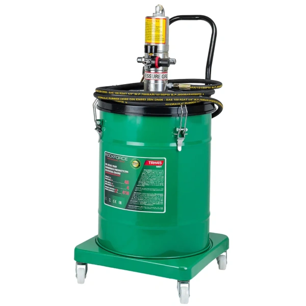 Нагнетатель смазки пневматический перекатной с емкостью 40л (рабоч.давление 410bar,шланг 4м)