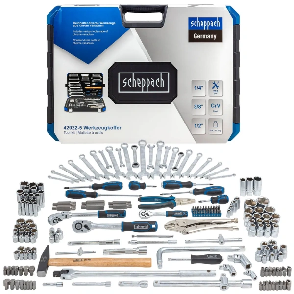 Набор инструментов 202пр. 1/4''3/8''1/2''