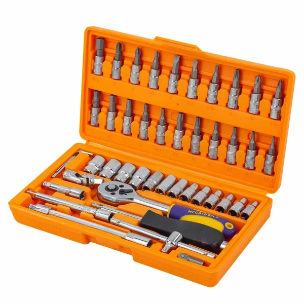 Набор инструментов 46пр, 1/4''( 6гр.)