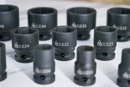 Набор ударных торцевых головок шестигранных МАСТАК 5-054019 (1/2", 10-36 мм, ложемент, 19 предметов)