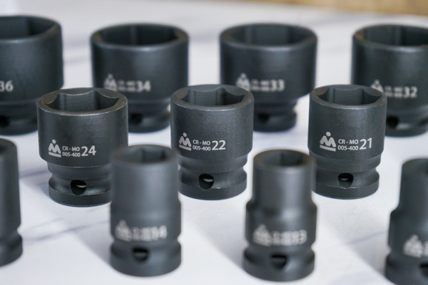 Набор ударных торцевых головок шестигранных МАСТАК 5-054019 (1/2", 10-36 мм, ложемент, 19 предметов)