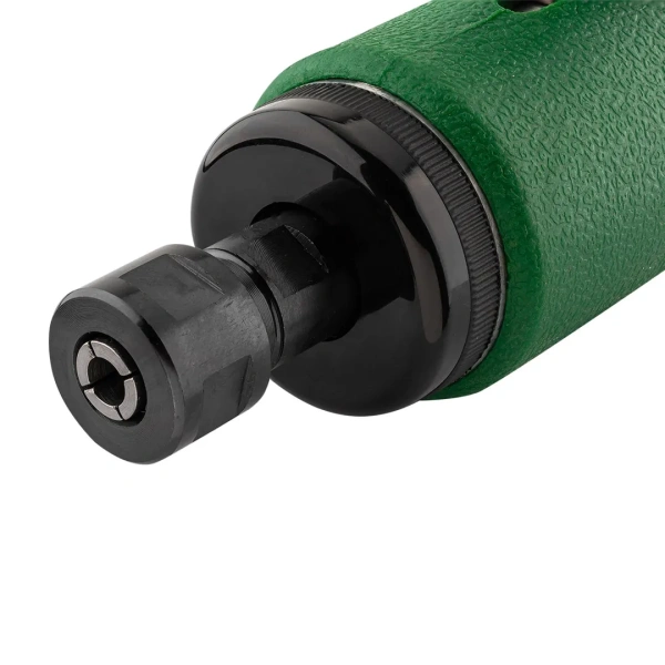 Пневмозачистная машинка с прорезиненной рукояткой(цанги:3мм,6мм, 25000об/мин, 128л/мин,6.3Bar,штуцер 1/4'')