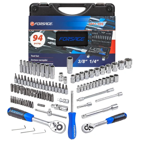 Набор инструментов 94 пр. 1/4''3/8''(6гр)(4-22мм)