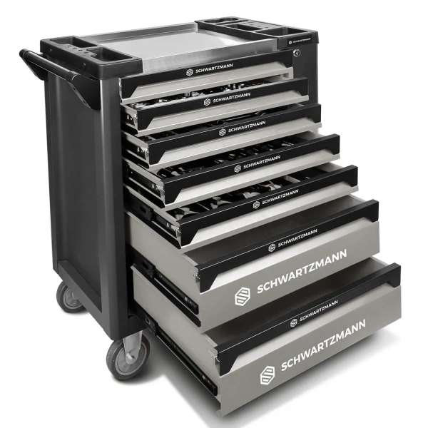 Набор ручных инструментов в стальной тележке (159пр.)