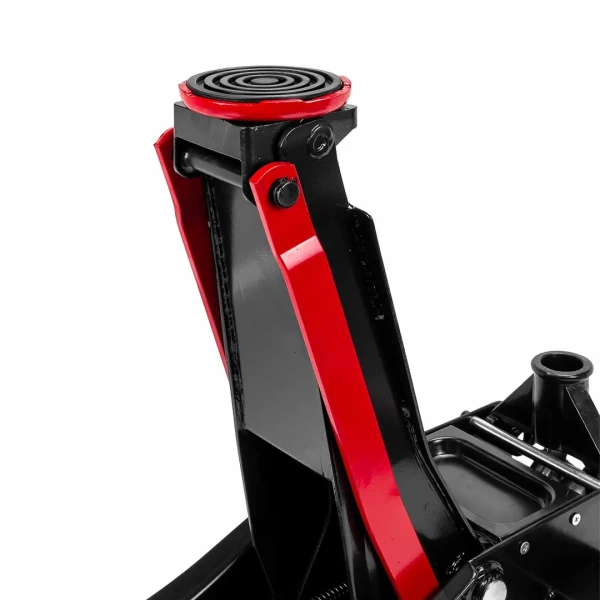 Домкрат подкатной гидравлический двухпоршневой 3т низкопрофильный с прорезиненной накладкой на рукоятке (h min 75мм, h max 510мм)