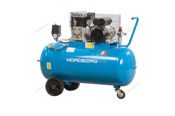 Компрессор поршневой с ременным приводом, объем 100 л NORDBERG NC100/360_220