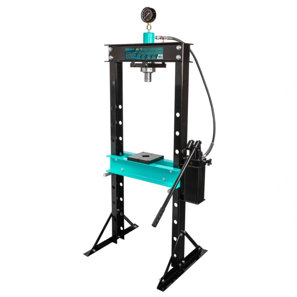 Пресс гидравлический с двухскоростной станцией, 20т (раб. высота:0-1040мм, раб. ширина: 490мм, ход штока: 190мм)