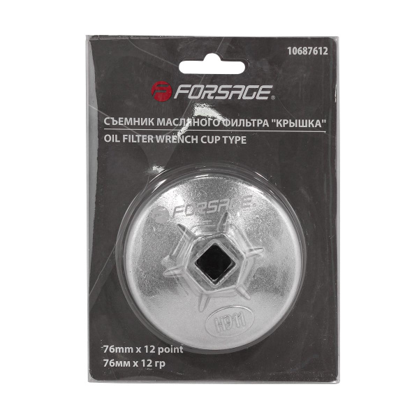 Съемник масляного фильтра ''крышка''76мм х 12гр