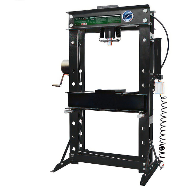 Пресс гидравлический напольный 50т, ручной/пневмо привод (рабочая высота: 0-865мм, рабочая ширина: 645мм, рабочий стол: 325х645мм, ход штока: 175мм)