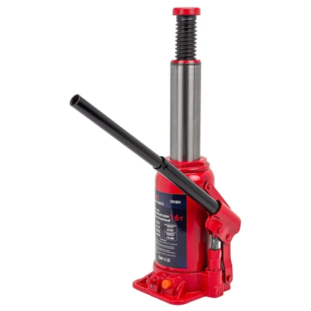 Домкрат бутылочный 16т с клапаном (h min 225мм, h max 430мм, ход штока-145мм, ход винта-60мм)
