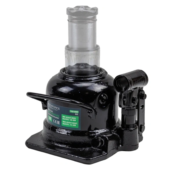 Домкрат бутылочный двухштоковый 10т низкопрофильный (высота подхвата - 125мм, высота подъема - 225мм, ход штока - 100мм)