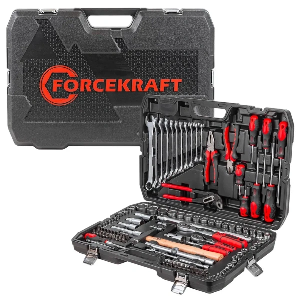 Набор инструментов 124пр. 1/4'', 1/2''(6гр.)(4-32мм)