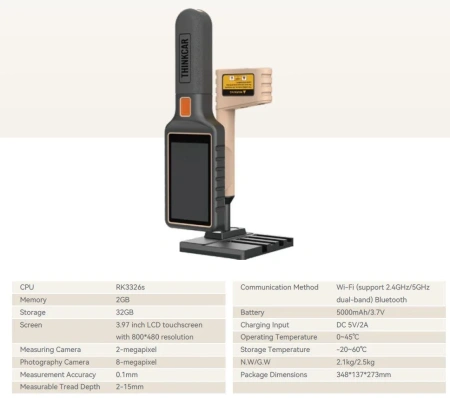 Измеритель глубины протектора THINKCAR THT118