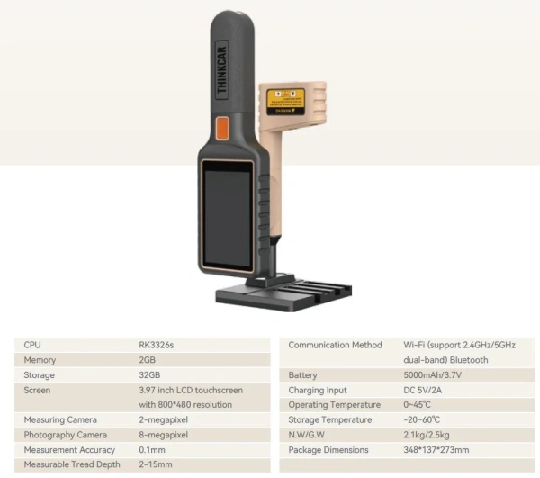 Измеритель глубины протектора THINKCAR THT118