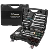Набор инструментов 82+6пр.1/4''1/2''(6гр.)+(головка-бита 1/4''T40, биты 5/16'': М8,10,12,14,головки 1/2'': 10,12,13мм,ключи комбинир.:15,16мм)