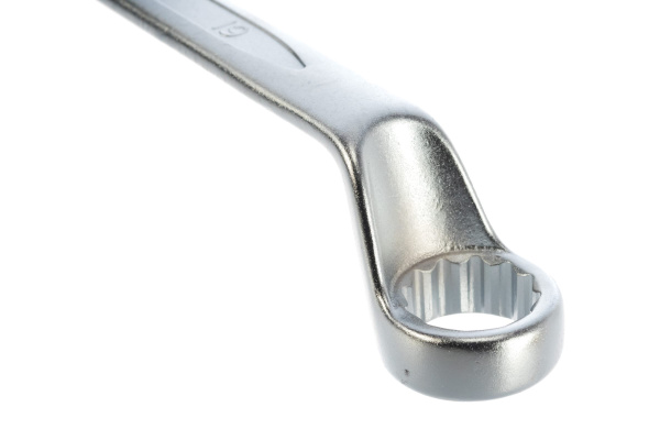 Ключ гаечный накидной W231819, изогнутый 75°, 18х19 мм