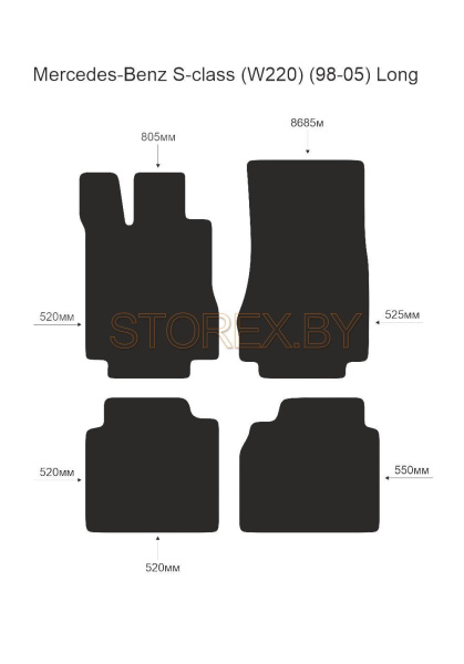 Mercedes-Benz S-class (W220) (98-05) Long copy