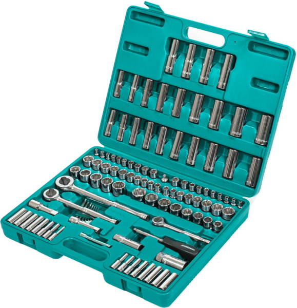 Набор инструмента универсальный JONNESWAY S05H48107S (1/4", 3/8", 1/2") 107 предметов