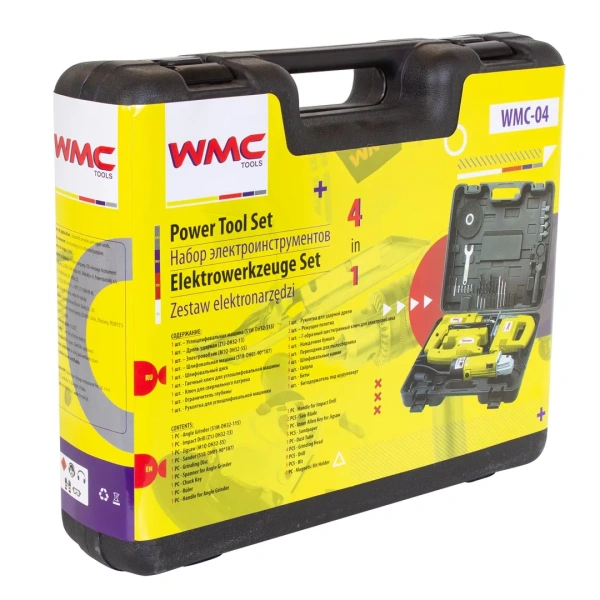 Набор эл.инструментов(дрель эл.ударная(Z1J-DH32-13)лобзик эл.(M1Q-DH32-55)машина шлиф.вибр(S1B-DH01-90*187)машина шлиф.угл.(S1M-DH32-115)с аксессурами