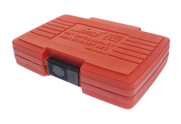 Набор головок ударных JTC J412H (1/2", HEX, H4-19 мм, L=60 мм, 12 предметов в кейсе)