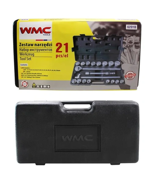 Набор инструментов 21пр 3/4''(12гр)(17,19,21,22,24,27,30,32,34,36,36-6гр.,38,41,46,48,50мм)