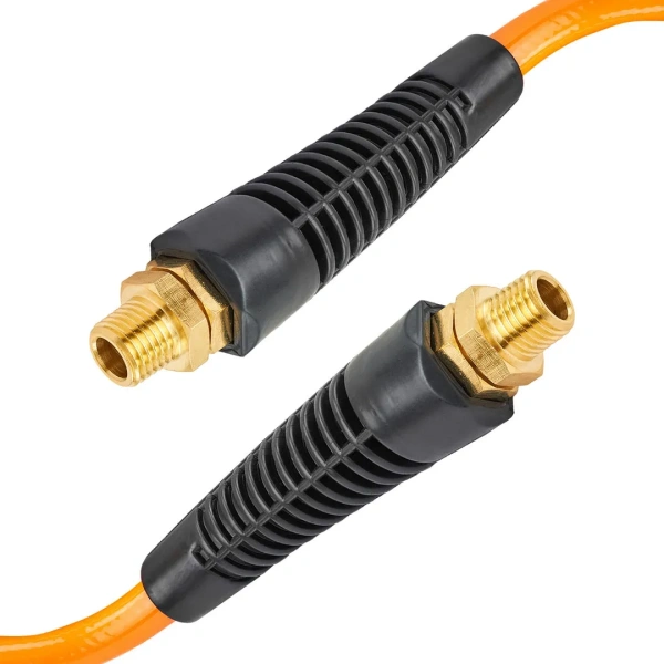 Шланг витой полиуретановый 8 х 12мм х 7.5м с резьбовыми наконечниками 1/4''(для воздуха)