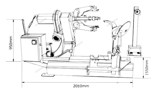 Грузовой шиномонтажный стенд 380V зажимы 14-26" Nordberg 46TRK