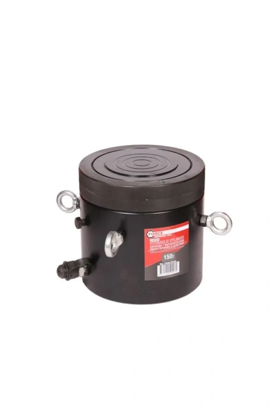 Цилиндр гидравлический с резьбовым штоком и гайкой для механической фиксации 150т (ход штока-100мм, Ø штока-165мм,общий Ø-208мм, L-259мм, 700bar)