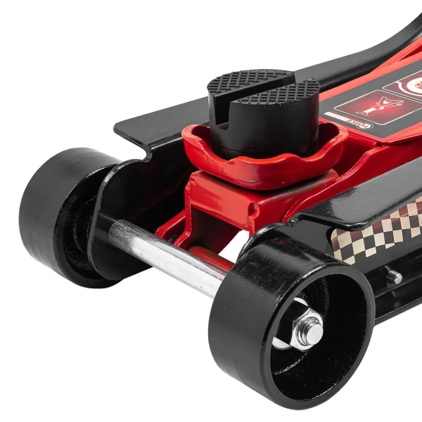 Домкрат подкатной гидравлический низкопрофильный с поворотной ручкой 3т