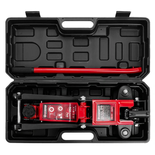 Домкрат подкатной гидравлический 2.5т (h min 90мм, h max 400мм) в кейсе