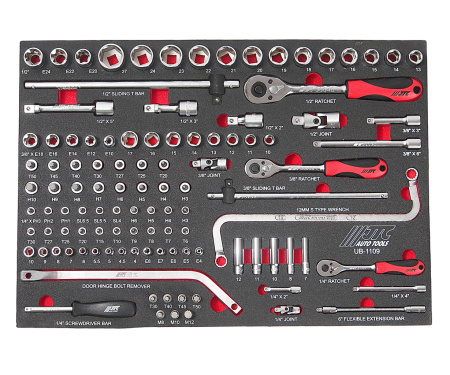 Набор инструментов слесарно-монтажный JTC UB1109 (109 предметов в ложементе)